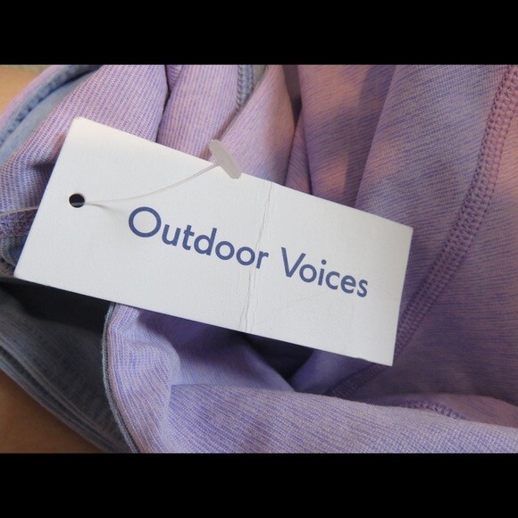 Outdoor Voices Leggings Lavender Purple Pastel Blue 7/8 NWT Color Block Active - Picture 8 of 8